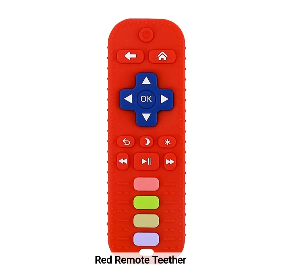 BPA Free Soft Teething Toy Baby Silicone Remote Control Teether