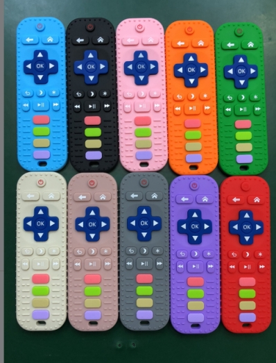 BPA Free Soft Teething Toy Baby Silicone Remote Control Teether