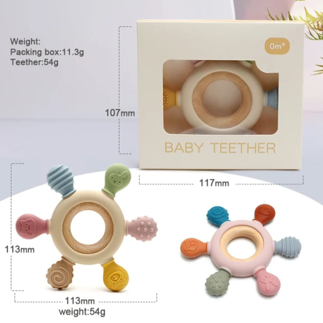 Multi Sensory Teething Ring For Babies