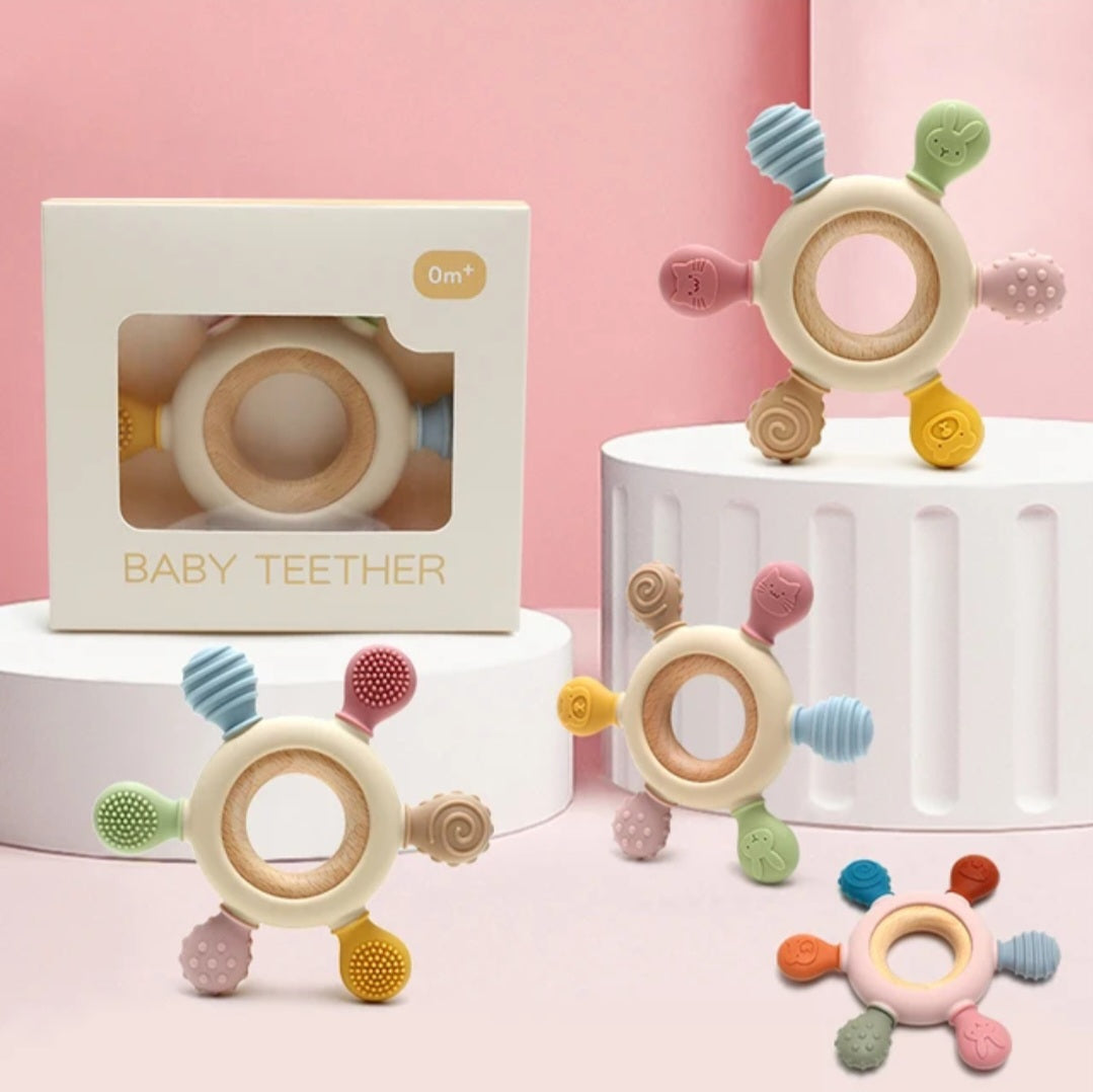 Multi Sensory Teething Ring For Babies