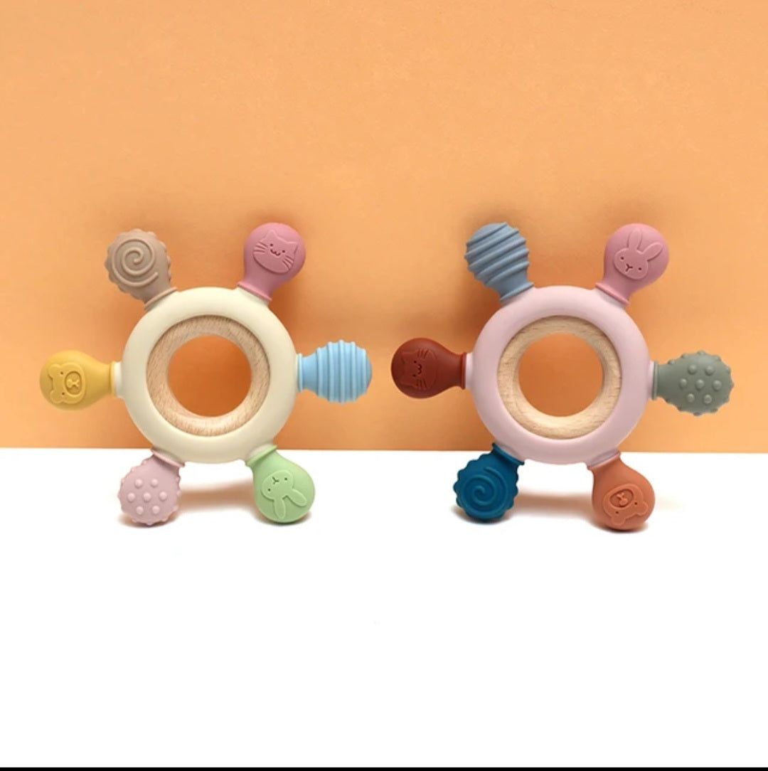 Multi Sensory Teething Ring For Babies