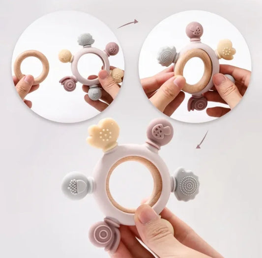 Multi Sensory Teething Ring For Babies