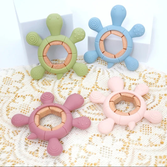 Turtle Multi Sensory teething Ring For Babies.
