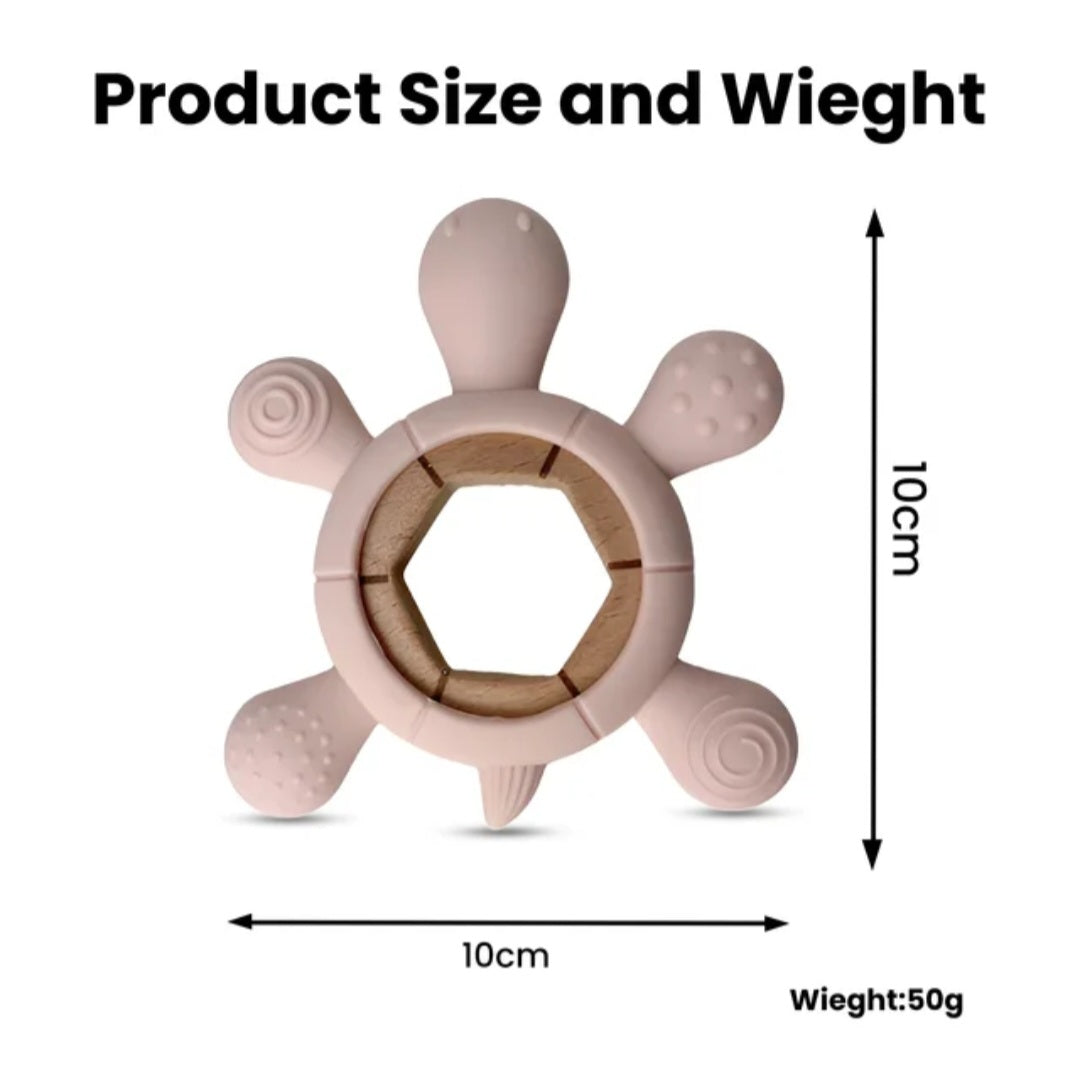 Turtle Multi Sensory teething Ring For Babies.