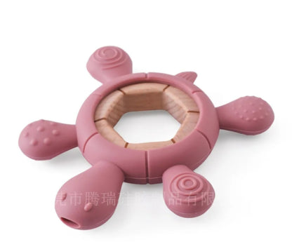 Turtle Multi Sensory teething Ring For Babies.