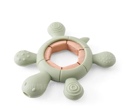 Turtle Multi Sensory teething Ring For Babies.