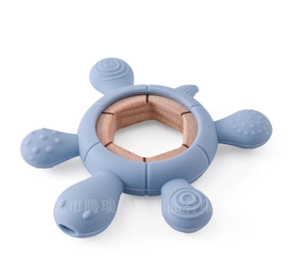 Turtle Multi Sensory teething Ring For Babies.
