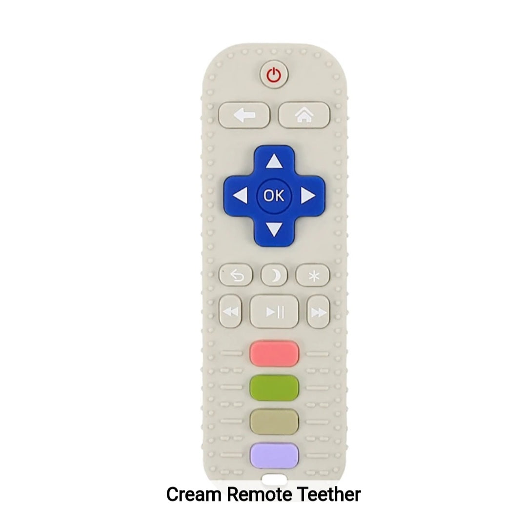 BPA Free Soft Teething Toy Baby Silicone Remote Control Teether